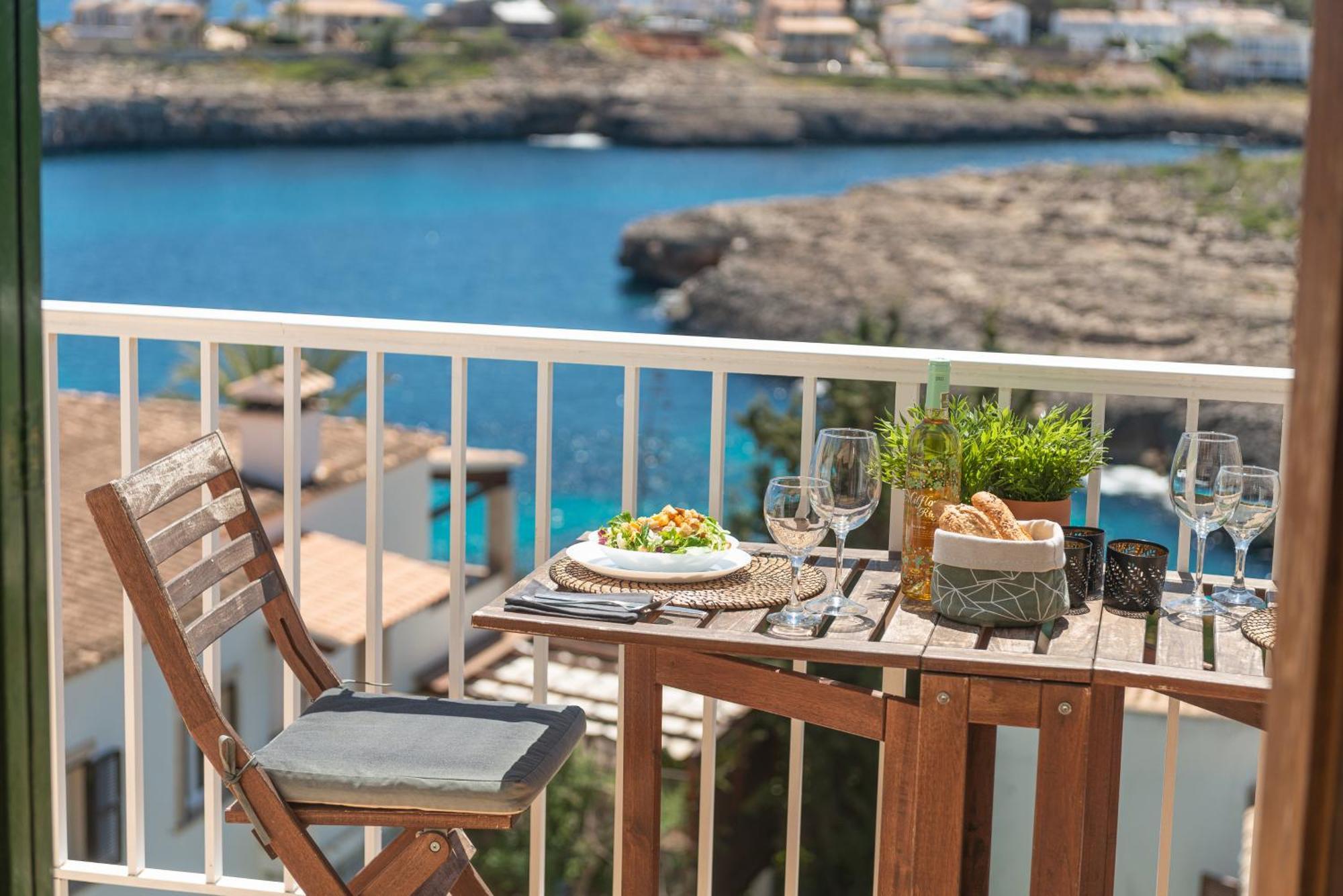 New! Apartment Harmonia, Front Sea View, Cala Marsal Beach 300M Portocolom  Exterior foto